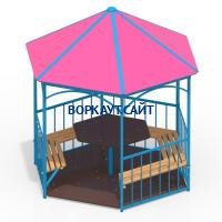 Беседка со столом, лавками и полом МАФ 4123 в Липецке