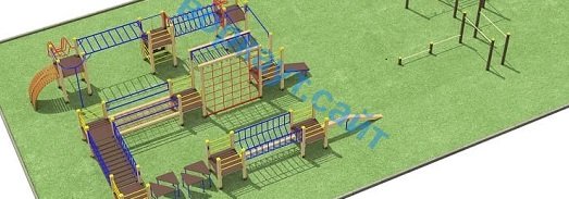 Проект спортплощадки с полосой препятствий в Липецке