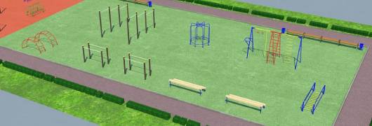 Проект детско-спортивной площадки для школы - детсада в Липецке
