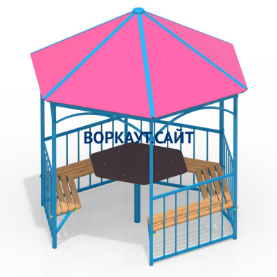 Беседка со столом и лавками МАФ 4121 в Липецке