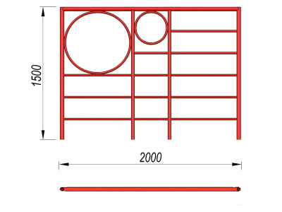 Шведская стенка с кольцами МАФ 3502 в Липецке