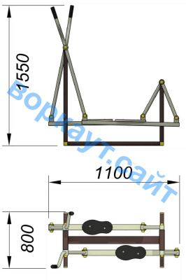 Уличный тренажер "Лыжник" УТ 008 в Липецке