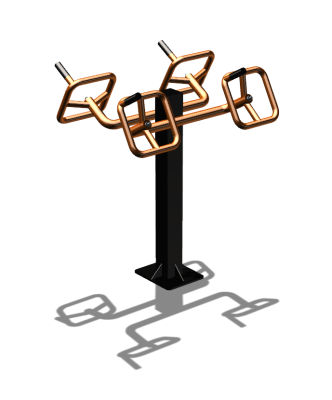 Уличный тренажер  "Штурвал двойной"  УТ201 в Липецке