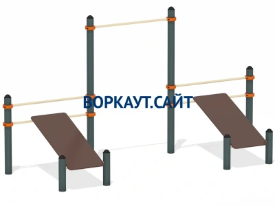 Воркаут с турником и двойной скамьей для пресса ВС-28 в Липецке