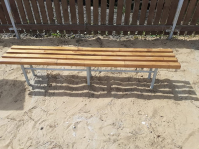 Двухметровая лавочка без спинки 2 м МАФ 1602 в Липецке