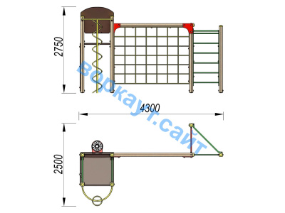 Детский спортивный комплекс Игровой ДСК 3111 в Липецке Детский спортивный комплекс Игровой ДСК 3111 в Липецке
