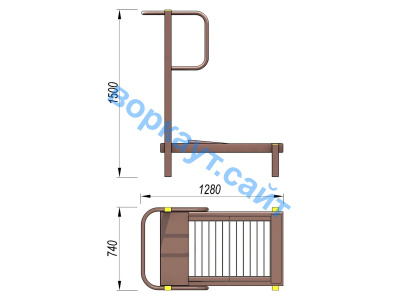 Уличный тренажер Беговая дорожка УТ 009 в Липецке