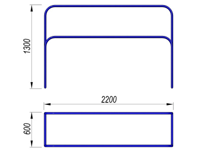 Брусья разновысокие МАФ 3531 в Липецке