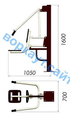 Уличный тренажер "Жим от груди" УТ 002 в Липецке