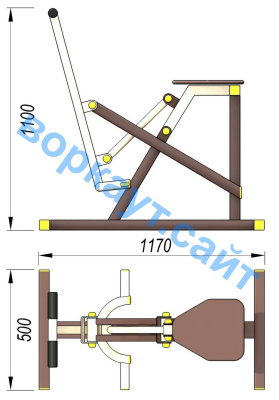 Уличный тренажер "Наездник " УТ 006 в Липецке