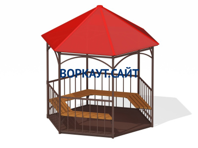 Беседка с лавками и полом МАФ 4122 в Липецке