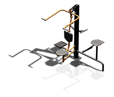 Уличный тренажер "Верхняя тяга Твистер стоя Твистер сидя" УТ336 в Липецке