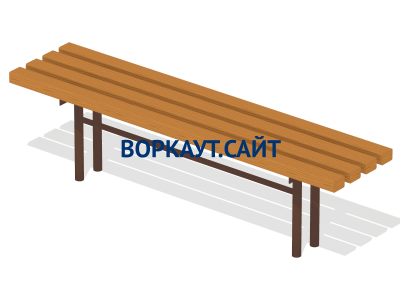 Лавочка без спинки МАФ 1601 в Липецке