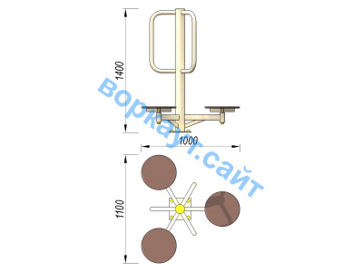 Уличный тренажер Орбита УТ 011 в Липецке