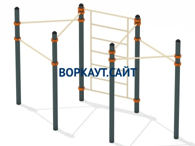Воркаут турник разноуровневый с шведской стенкой ВС-25 в Липецке