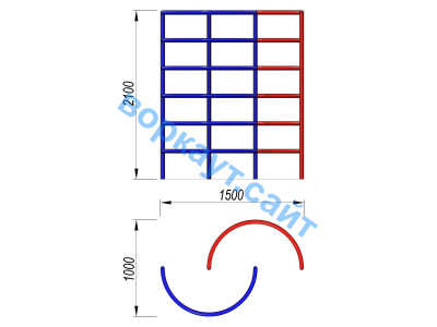 Шведская стенка полукруглая ДСК 3503 в Липецке